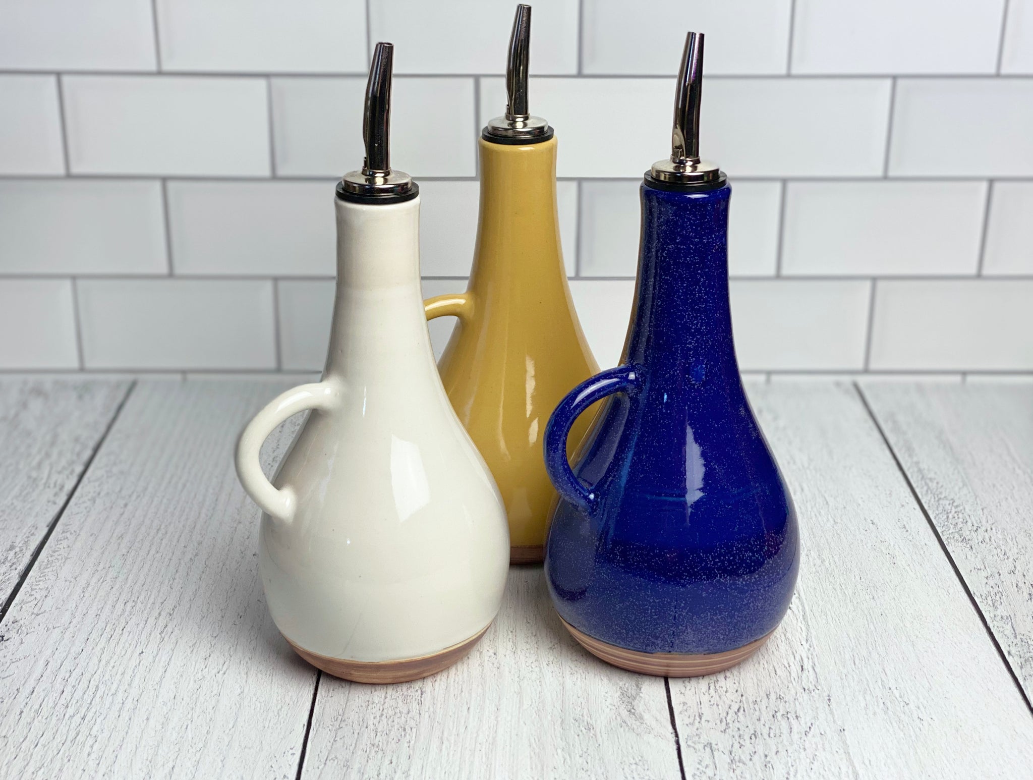 Custom Order/made to Order Customizable Oil Bottles Stoneware Oil Cruets  Pottery Bottles Hand Thrown Oil Bottles 